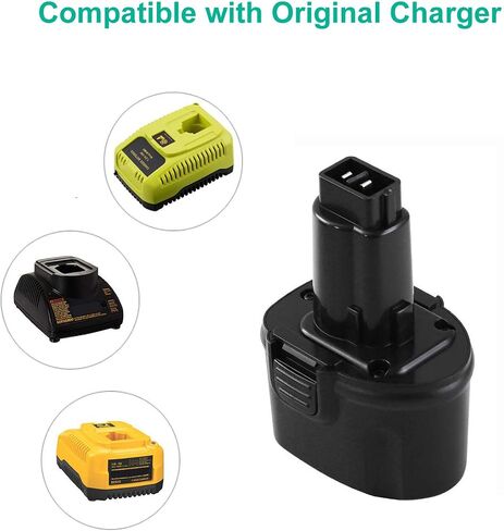4.8Ah 7.2V DW9057 Battery Replacement Compatible with Dewalt 7.2V Battery | DE9057 DE9085, Fits DW920K DW920K2 DW925K DW925K2 DW968K Cordless Screwdriver, 2-Pack in Kuwait