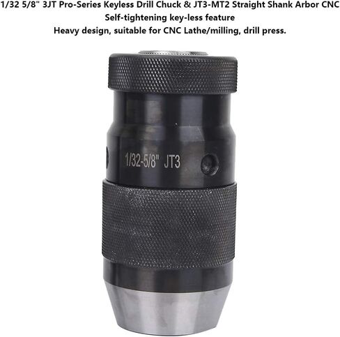 1/32-5/8 "مثقاب ضغط تشاك بدون مفتاح و JT3-MT2 مستقيم شانك مثقاب تشاك أربور CNC JT3 للاستخدام المنزلي المشترك in Saudi Arabia