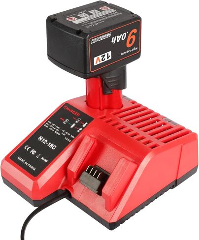 AMICROSS 12V 9.0Ah Battery Compatible with Milwauki 12V Electric Tools MLW2553-20, 2420-20, 2407-20, 2462-20, 48-59-2401, 2415-20, 2426-20, MLW2504-20, 2445-20, 49-24-0146, 2351-20, 2520-20 2-Pack in Kuwait