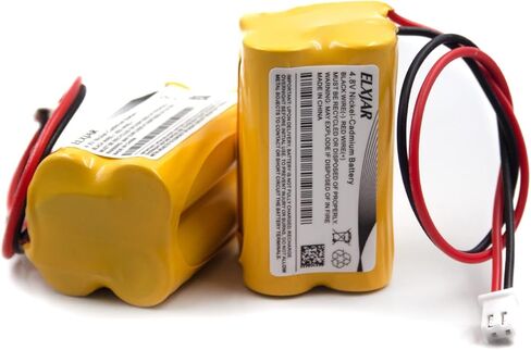 (4 عبوات) بطارية بديلة 4.8 فولت 700 مللي أمبير في الساعة BL93NC487 Ni-CD لـ Emergi-Lite BL93NC487، Exit Light Co BAA-48R BAA48R، Interstate NIC0186، Dantona Custom-43 Custom43، OSI OSA-126 OSA126 BL93NC484 BL93NC485 in Kuwait