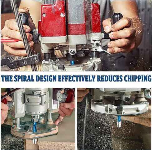 Up Down Cut Router Bits 1/4 Shank Spiral Compression Router Bit, Solid Carbide Router Bits with Nano Blue Coated for CNC Router Bits Table Router End Mill in Saudi Arabia