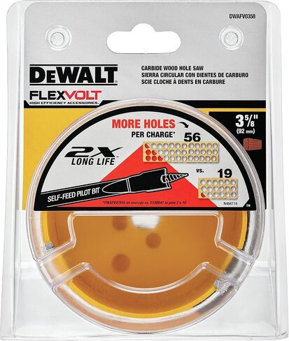 شفرة منشار ثقب خشب من الكربيد FLEXVOLT DWAFV0214 من DEWALT ، 2-1 / 4 بوصة in Saudi Arabia