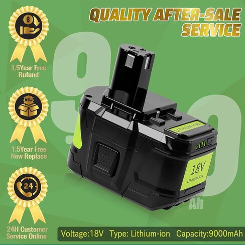 ترقية! 】 CaliHutt 18V 9.0Ah استبدل البطارية لبطارية Ryobi ONE + Plus 18V ذات سعة عالية 18V بطارية ليثيوم أيون P102 P104 P105 P106 P108 P107 P109 للأدوات الكهربائية اللاسلكية in Saudi Arabia