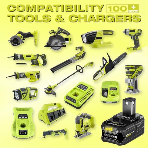 VANON 7.0Ah P108 18v بديل لبطارية ryobi 18v 2 حزمة بطاريات ليثيوم أيون عالية السعة متوافقة مع P108 P102 P103 P104 P105 P106 P107 P109 P122 BPL18151 BPL1820 أداة لاسلكية in Saudi Arabia