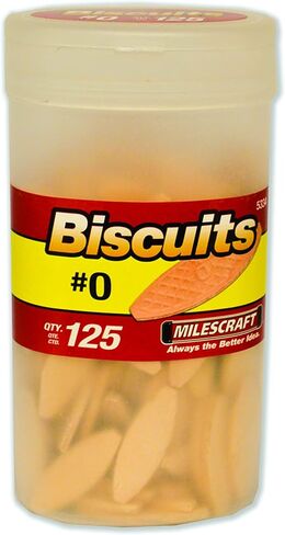 Milescraft 5334 Wood Biscuits with Tube, 125-Piece, #0 in Saudi Arabia