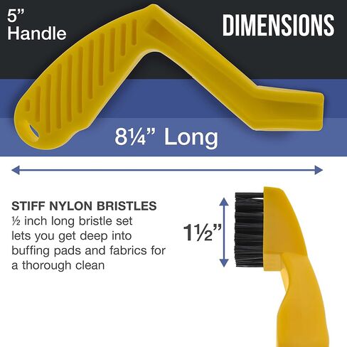 TCP Global Polishing and Buffing Pad Cleaning Spur Tool and Foam Pad Conditioning Brush - Clean Recondition Polisher Buffer Wool Compound & Polish Pads - Revitalize Microfiber Bonnets, Auto Detailing in Saudi Arabia