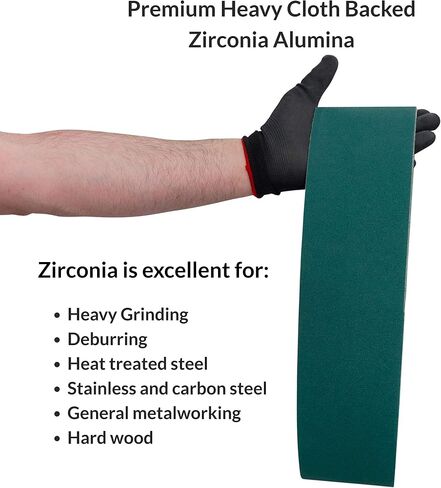 6 X 48 Inch 60 Grit Metal Grinding Zirconia Sanding Belts, 2 Pack in Saudi Arabia