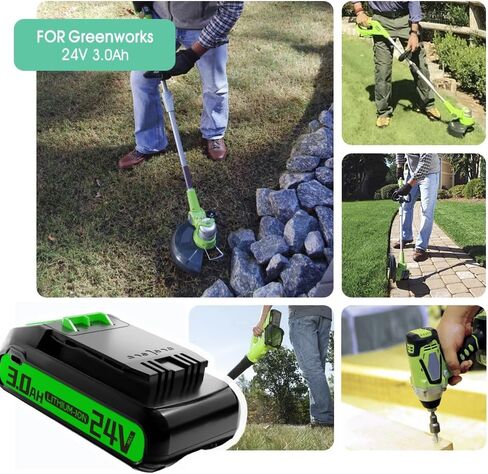 TenHutt 【Upgrade】 3.0Ah 24V Replace Battery for Greenworks 29842 29852 Lithium Battery Compatible with 20352 22232 2508302 24V Cordless Tools in Saudi Arabia