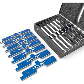 Yiranok Setup Block Height Gauge Set - Precision Aluminum Router Table Set Up Bars - 7 Pcs Table Saw Accessories Miter Gauge Woodworking Tools - Gift Choice for Carpenter, Construction, DIY Handyman