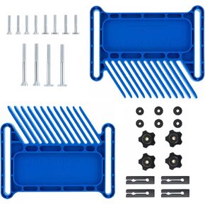 Featherboard Adjustable Woodworking Tools Safety Device Stackable Feather board for Table Saws, Router Tables & Band Saw with T-Slots, Miter Slots, T-Track Fences Push Block (Pack of 2)
