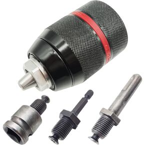 ظرف مثقاب يدوي سريع التغيير بدون مفتاح من باتوبرو 1/2-20UNF 1.5-13 ملم مع ساق اس دي اس-بلس 1/4 انش هيكس شانك 1/2 انش محول مفتاح ربط 1/2 انش in Kuwait