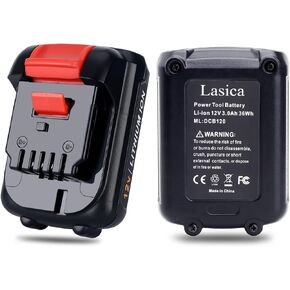 Lasica 2pack متوافق مع بطاريات ديوالت 12 فولت، استبدال لبطارية ديوالت 12 فولت ماكس dcb120 dcb121 dcb122 dcb123 dcb124 dcb126 dcb127 12v ماكس ليثيوم مثقاب لاسلكي حزم البطاريات in Kuwait