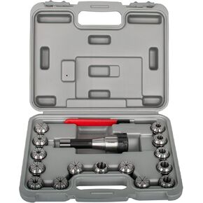 مجموعة أطواق TOJIZEN R8 مع 15 قطعة أطواق ER32 (دقة 0.0004 بوصة)، مجموعة ظرف كوليت R8 ER32 in Kuwait