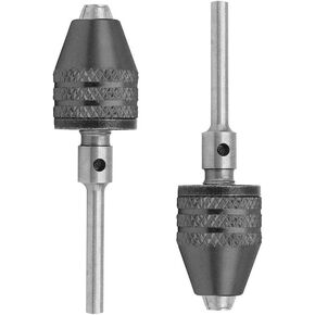 2pc 2.35 mm Shank Three jaw Keyless Drill Chuck Collet Conversion Adapter Clamping range 0.3-3.4MM-Round Shank