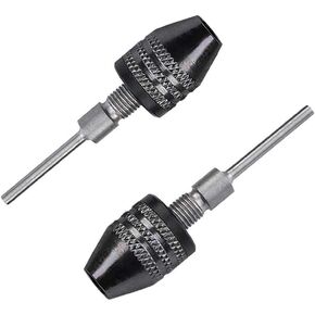 2pc 2.35 mm Shank Three jaw Keyless Drill Chuck Collet Conversion Adapter Clamping range 0.3-3.4MM-Round Shank in Saudi Arabia