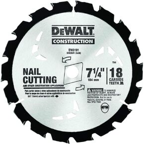 DEWALT Circular Saw Blade, 7 1/4 Inch, 18 Tooth, Wood Cutting (DW3191) in Saudi Arabia