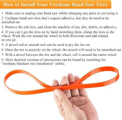 Urethane Band Saw 28-276 14" Band Saw Tires No Adhesive Needed Compatible with Craftsman Delta Band Saws - 2 Pack in Saudi Arabia
