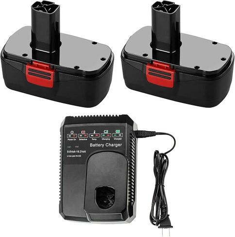 2 حزمة بطارية بديلة وشاحن 3.6 أمبير للحرفي 19.2 فولت DieHard C3 315.115410 315.11485 130279005 1323903 + شاحن بطارية للحرفي بطارية ليثيوم أيون Ni-Mh Ni-Cd 140152004 in Kuwait