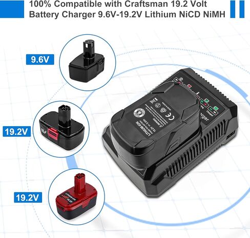 2 حزمة بطارية بديلة وشاحن 3.6 أمبير للحرفي 19.2 فولت DieHard C3 315.115410 315.11485 130279005 1323903 + شاحن بطارية للحرفي بطارية ليثيوم أيون Ni-Mh Ni-Cd 140152004 in Kuwait