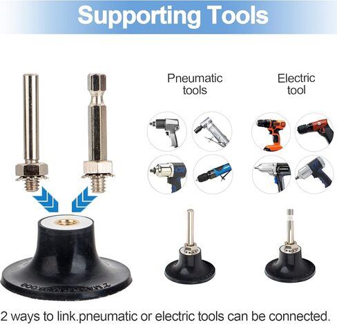 مجموعة أقراص التغيير السريع رولوك 100 قطعة، أقراص سنفرة A/O مقاس 2 بوصة مع حامل 1/4 بوصة، أقراص تكييف السطح لمطحنة القالب، شريط إعداد السطح، طحن طلاء لدغ، إزالة طلاء الصدأ in Kuwait