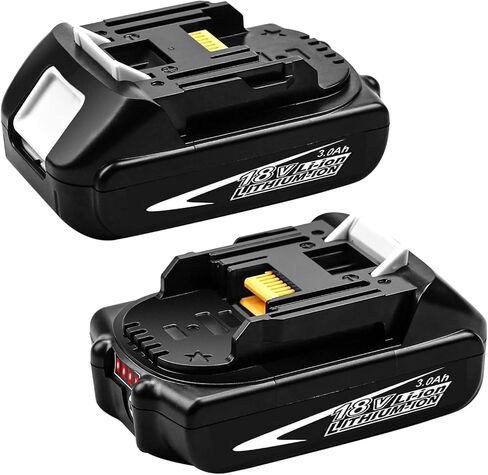 Dosctt 2 حزم 18 فولت 3.0Ah BL1830B بطارية بديلة متوافقة مع ماكيتا 18 فولت بطارية ليثيوم BL1815 BL1820 BL1830 BL1840 BL1850 BL1860 LXT-400 in Kuwait