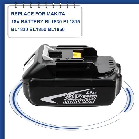 Dosctt 2 حزم 18 فولت 3.0Ah BL1830B بطارية بديلة متوافقة مع ماكيتا 18 فولت بطارية ليثيوم BL1815 BL1820 BL1830 BL1840 BL1850 BL1860 LXT-400 in Kuwait