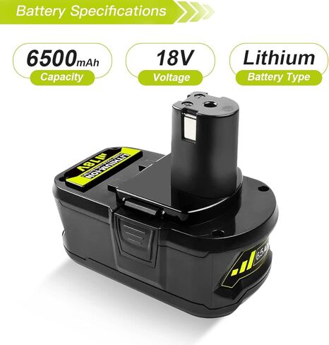 2 حزمة 6.5ah PBP003 P108 استبدال لبطارية ليثيوم Ryobi 18V مع مقياس الوقود على متن الطائرة PBP002 P102 P103 P104 P105 P107 P108 P109 P190 P122 حزم بطارية أداة لاسلكية in Kuwait