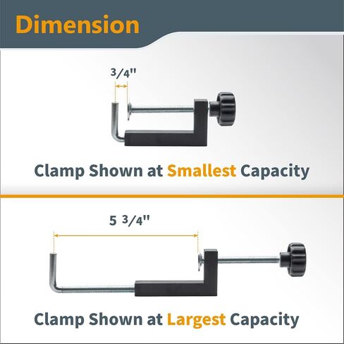 POWERTEC 71004V Universal Fence Clamp, 2 PK, For Table Saws, Router Tables, Clamping Squares, Drill Press Tables, Mitre Saws, With 3/8" Rod in Saudi Arabia