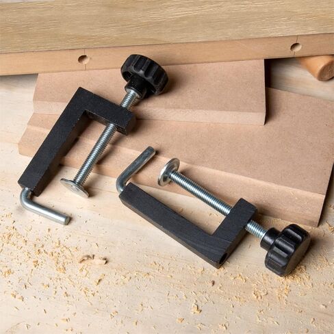 POWERTEC 71004V Universal Fence Clamp, 2 PK, For Table Saws, Router Tables, Clamping Squares, Drill Press Tables, Mitre Saws, With 3/8" Rod in Saudi Arabia