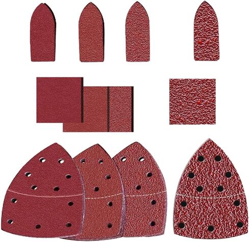 DOIT 120 قطعة من ورق الصنفرة التفصيلي، ورقة صنفرة الفأرة، أوراق الصنفرة 60 120 180 240 حبيبة من ورق الصنفرة لصنفرة التفاصيل، أداة صنفرة الأصابع -DSP3 in Kuwait