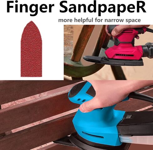 DOIT 120 قطعة من ورق الصنفرة التفصيلي، ورقة صنفرة الفأرة، أوراق الصنفرة 60 120 180 240 حبيبة من ورق الصنفرة لصنفرة التفاصيل، أداة صنفرة الأصابع -DSP3 in Kuwait