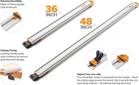 BORA 48-inch NGX Clamp Edge, Straight Cut Guide for Circular Saws, 48-Inch Cutting Length, Woodworking, Contractors, Carpenters and DIY, 546050 in Saudi Arabia