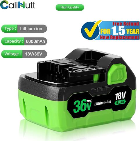 【ترقية】 بطارية بديلة CaliHutt 18V/36V 6.0Ah لبطارية Metabo HPT(Hitachi) متعددة فولت 371751M 372121M BSL36A18 BSL36B18 لأدوات Slide Style MAX اللاسلكية بطارية ليثيوم أيون in Kuwait