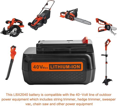 ARyee 3.0Ah 40V MAX بطارية ليثيوم بديلة لبلاك اند ديكر LBX2040 LBXR36 LBXR2036 LST540 LCS1240 LBX1540 LST136W 40V بطارية ليثيوم أداة الطاقة اللاسلكية in Kuwait