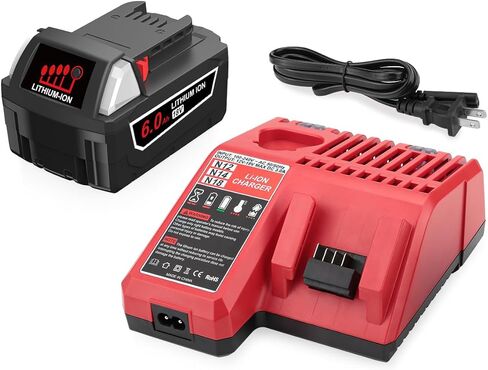 بطارية ليثيوم ANTRobut 18 فولت لبطارية ميلووكي M18 ومجموعة بدء تشغيل الشاحن لأدوات ميلووكي M18 اللاسلكية in Kuwait