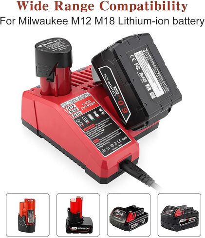 بطارية ليثيوم ANTRobut 18 فولت لبطارية ميلووكي M18 ومجموعة بدء تشغيل الشاحن لأدوات ميلووكي M18 اللاسلكية in Kuwait