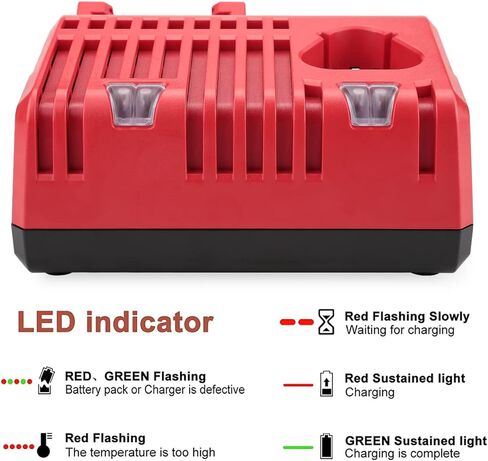 بطارية ليثيوم ANTRobut 18 فولت لبطارية ميلووكي M18 ومجموعة بدء تشغيل الشاحن لأدوات ميلووكي M18 اللاسلكية in Kuwait