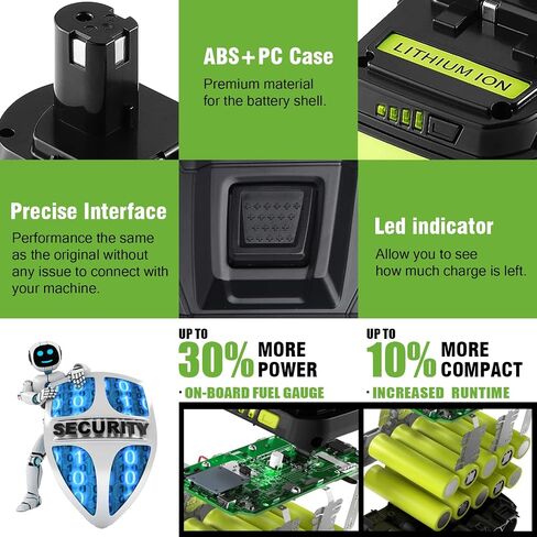 Jialitt 9.0Ah Li-ion P108 Replacement Battery for Ryobi 18V ONE+ P102 P103 P105 P107 P108 P109 Cordless Tool Battery with LED Indicator in Saudi Arabia