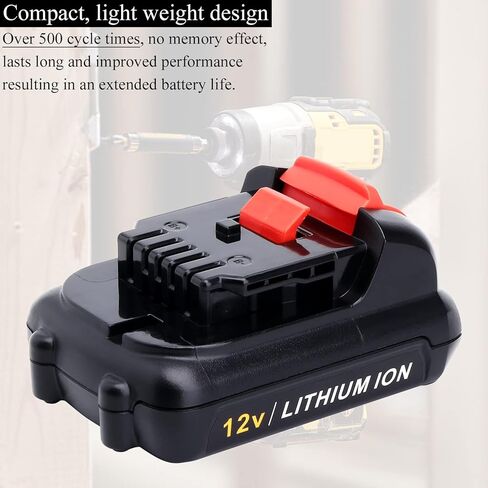Lasica 2pack متوافق مع بطاريات ديوالت 12 فولت، استبدال لبطارية ديوالت 12 فولت ماكس dcb120 dcb121 dcb122 dcb123 dcb124 dcb126 dcb127 12v ماكس ليثيوم مثقاب لاسلكي حزم البطاريات in Kuwait