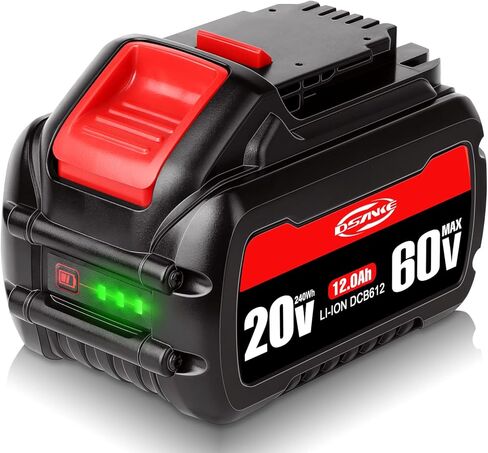 DSANKE DCB612 12.0Ah 20V/60V/120V MAX بطارية ليثيوم بديلة لديوالت DCB606 DCB612 DCB606-2 DCB609 DCB609-2 DCB204 DCB206 20V/60V/120V MAX أدوات كهربائية لاسلكية in Kuwait