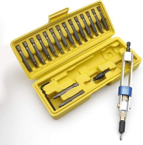 Rowiz 20 PCS Half Time Drill Driver Set, Double Use Screwdriver Bit Set, Screwdriver Head Drill Driver Kit Screw Bit Set, Half Drill Bits High Speed Alloy Steel Head Repair Tool Kits With Portable Box in Saudi Arabia