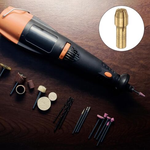 15pcs Brass Collet 0.5mm Brass Drill Chucks Mini Electric Grinder Quick Change Drill Chuck Bit Sets for Rotary Tools, 4.3mm Shank Diameter in Kuwait