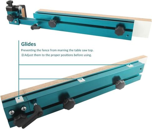 Triden Table Saw Miter Gauge Extension Fence System with Aluminum Miter Extension Fence/Telescoping Fence and Flip Stop in Saudi Arabia