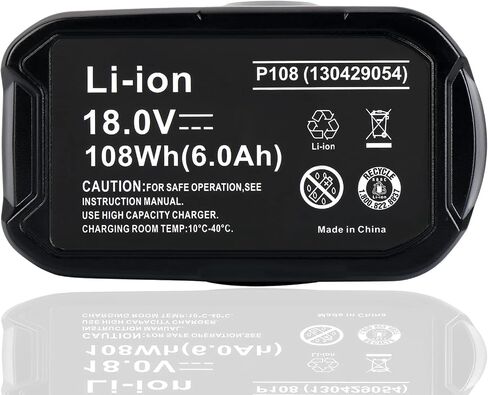 LALAFO 18V 6.0Ah P108 Battery Replacement for Ryobi ONE Plus 18Volt Lithium-Ion Batteries P102 P103 P104 P105 P107 P108 P109 Compatible with Ryobi One+ Battery Cordless Power Tools in Kuwait