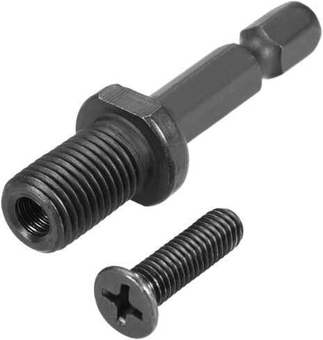 uxcell 3/8"-24UNF Drill Chuck Adapter, Keyless Drill Chuck Adapter Hex Shank for Impact Driver in Saudi Arabia
