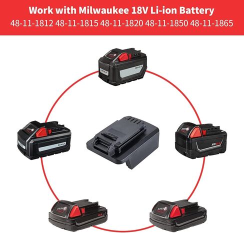 محول بطارية لبطارية Milwaukee M18 18V إلى بطارية Black & Decker 20Volt LBXR20 LB20، إلى بطارية Porter-Cable 20V PCC685L PCC681L، تعمل مع أدوات Black & Decker وPorter Cable 20V in Kuwait