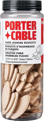 PORTER-CABLE 5562 No. 20 Plate Joiner Biscuits - 100 Per Tube , Brown in Saudi Arabia