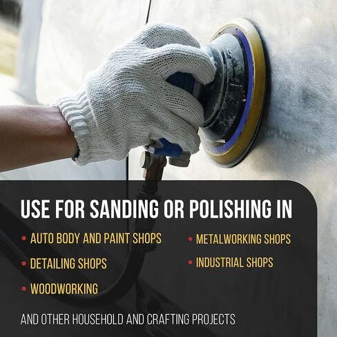 TCP Global 5" DA Sander & Polisher Backing Plate Pad, Hook & Loop, 6 Hole Pattern Dustless - Dual-Action Random Orbital Sanding Pad - Low Profile Edge, Medium Density - for Auto Woodworking Sandpaper in Saudi Arabia