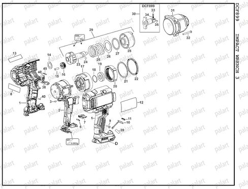 1/2 بوصة N415874 استبدال مجموعة Anvil لـ Dewalt Black & Decker DCF899B DCF899M1 DCF899P1 DCF899P2 in Kuwait