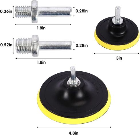 بينافي مجموعة وسادات تلميع للمثقاب الكهربائي من 39 قطعة، مثقاب فوم للسيارة 2 في 1، 7 قطع 5 انش و31 قطعة 3 انش وسادات تلميع مركبة لتلميع السيارات in Kuwait
